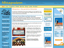 Tablet Screenshot of mittagswiesn.de